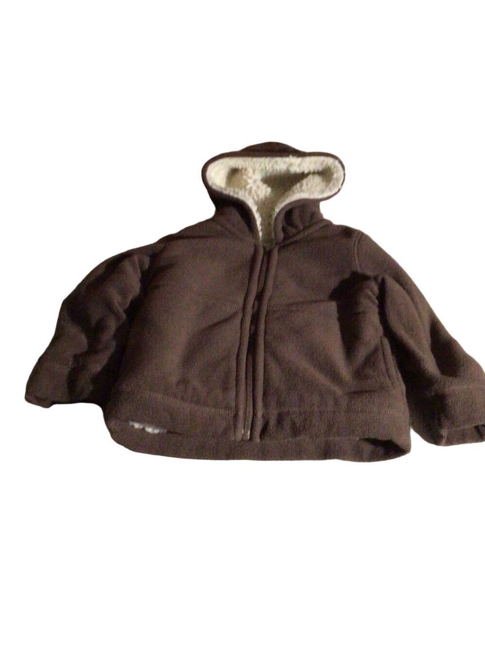 Mini Boden Brown Kids Sherpa Lined Fleece Hoodie Brown 5-6 Years